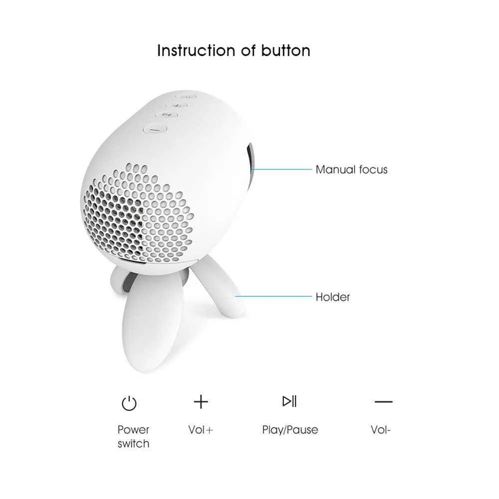Mini LED Projector |800 Lumens/Screen Size upto 80 inch|Native Res 480x272P| Home Theater Portable Projectors