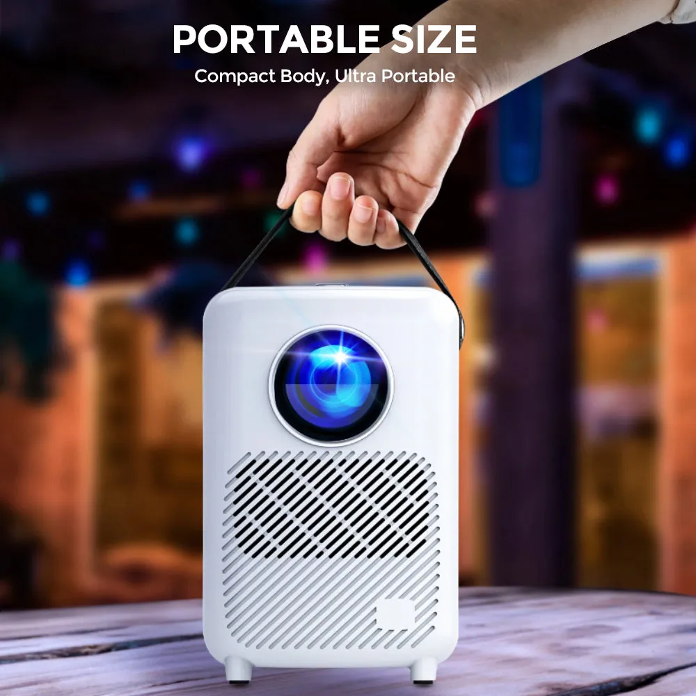 Mini Wireless 4K Projector WiFi 7500 Lumens Full HD 1080P [ Wireless Mobile Mirroring ] Home Projector Upto 50,000 Hour Lamp Life