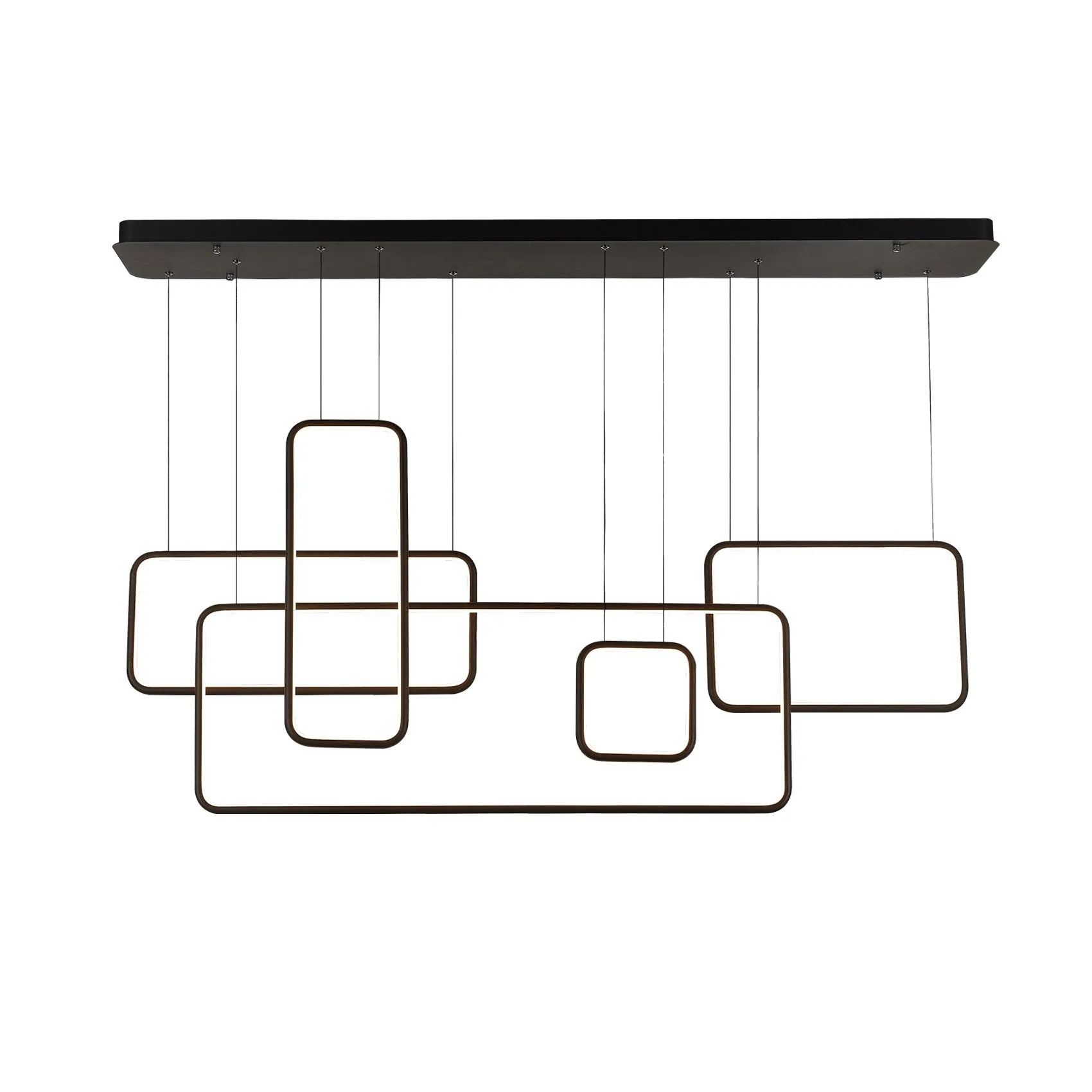Modern Chandelier Light LED Rectangular Suspension