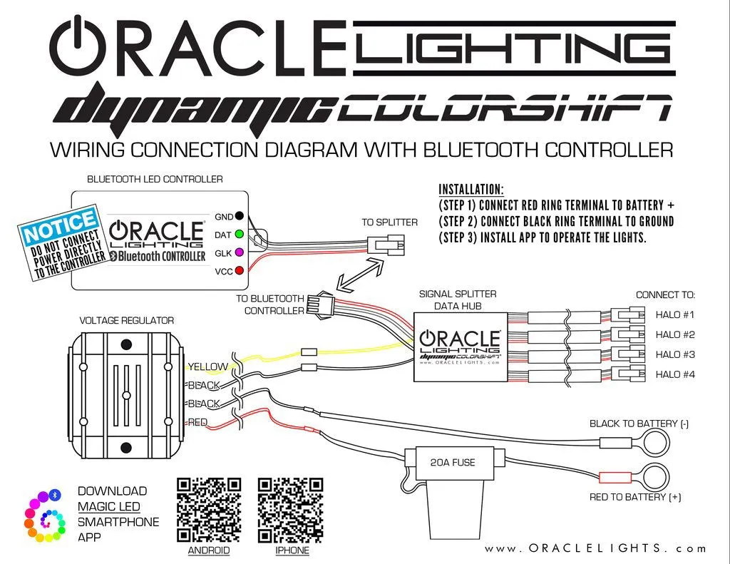 Oracle Dynamic Colorshift Ford Mustang V6/GT/Shelby (15-17) [DRL Upgrade w/ Halo Kit] 1335-332