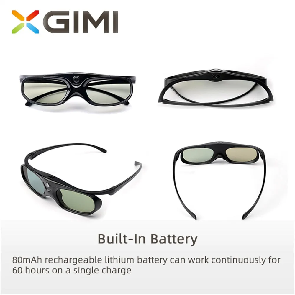Original XGIMI Shutter 3D Glasses DLP-Link Liquid Crystal Rechargeable Virtual Reality LCD Glass for XGIMI H2 Horizon Halo AURA