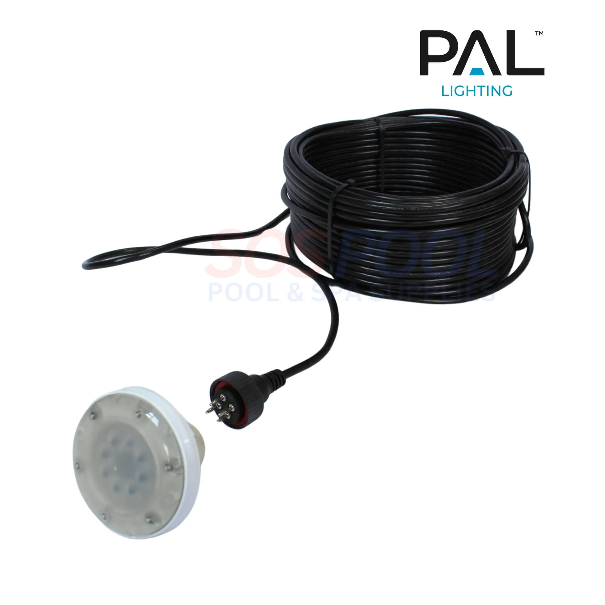 PAL Lighting Treo Max Multi Color Nicheless Pool & Spa Light | 150 ft. Cable | 64-EGTMX-150