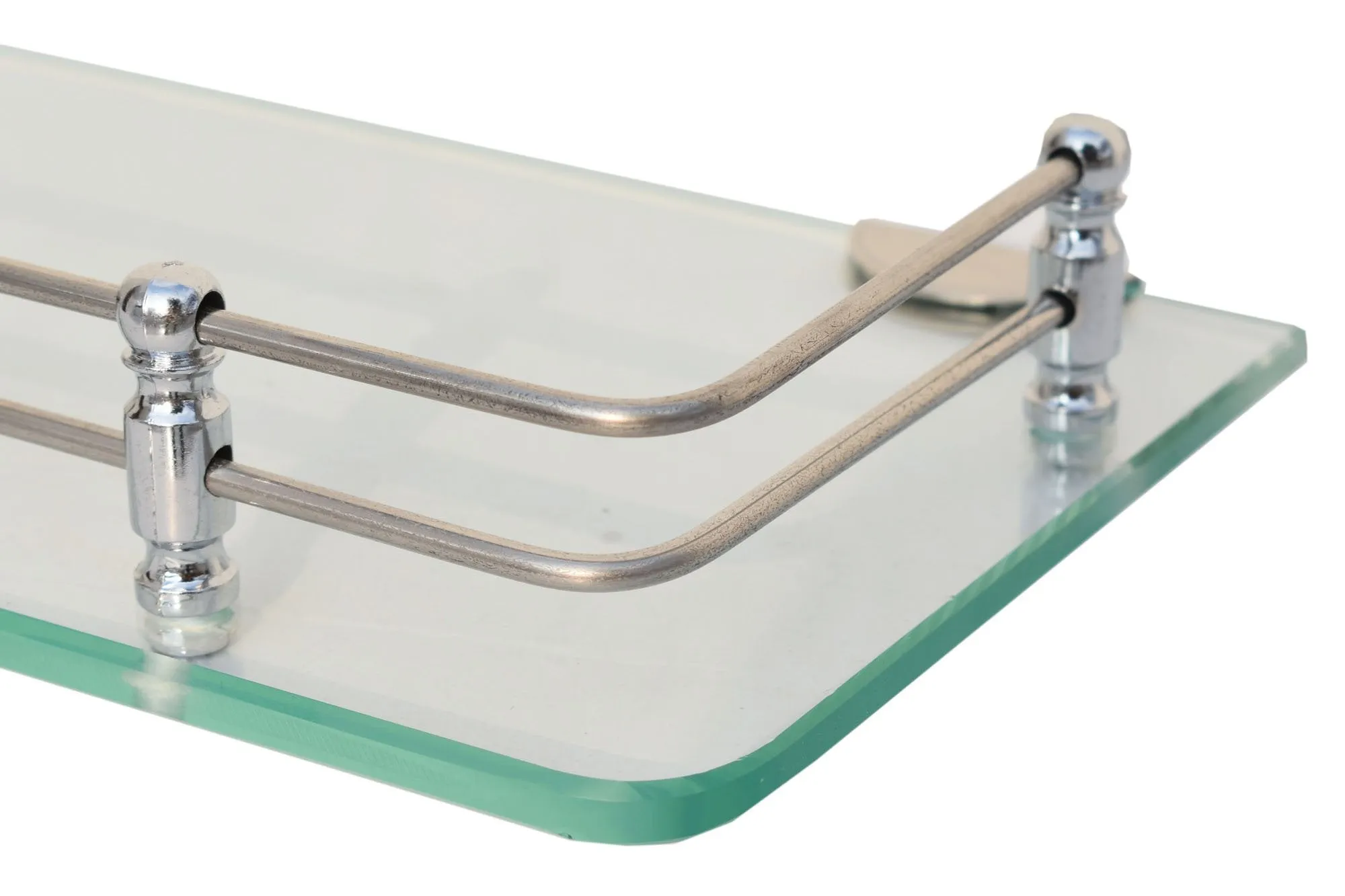 Planet Premium Glass Bathroom Shelf/Kitchen Shelf/Bathroom Accessories For Home (Glossy 12x6In,Transparent)