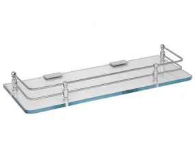 Plantex Premium Transparent Glass Shelf for Bathroom/Kitchen/Living Room - Bathroom Accessories (Polished 15x6 - Pack of 1)