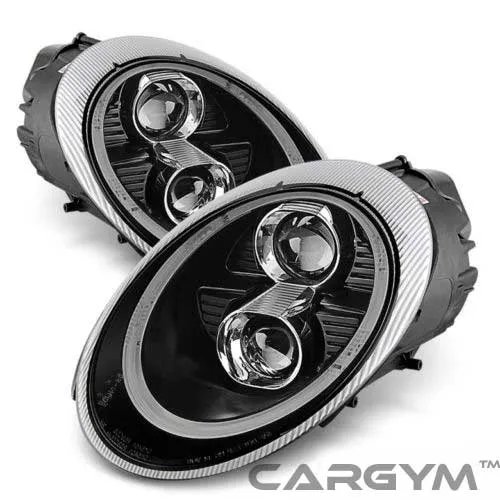 Porsche 997 911 2004-08 Dual Projectors LED Black Headlight