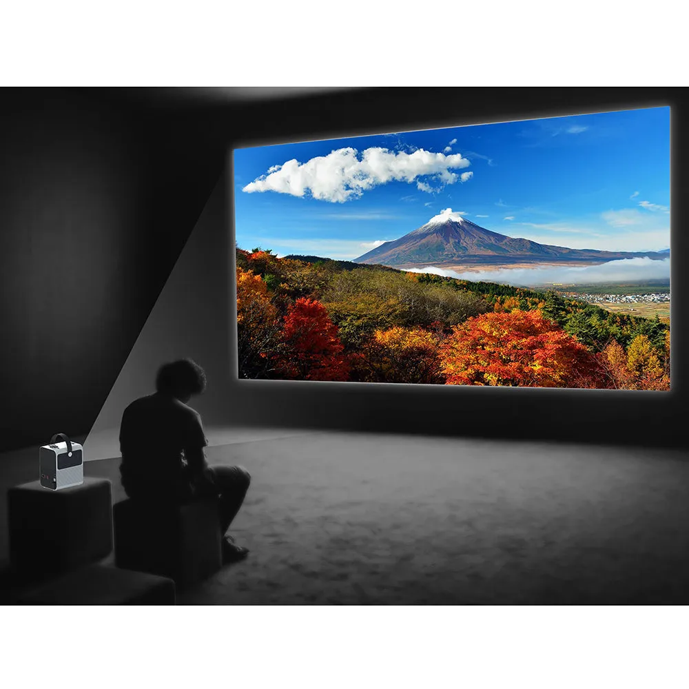 Portable Home Cinema LED Projector TV [ 150 ANSI Lumens ] With Stereo 5W Bluetooth Speaker Home Theater Projector [HD 1280*720 ]