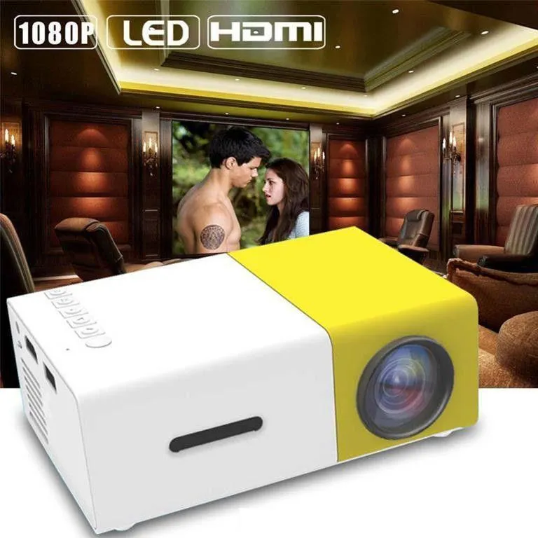 Portable Mini LED Projector YG300-YELLOW