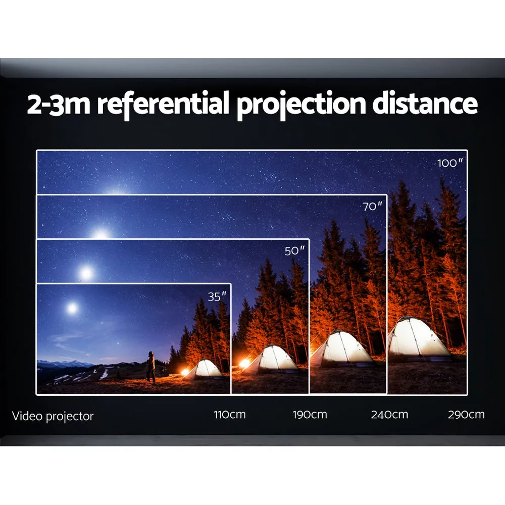 Portable Wifi Video Projector 1080P Home Theater Screen Cast HDMI