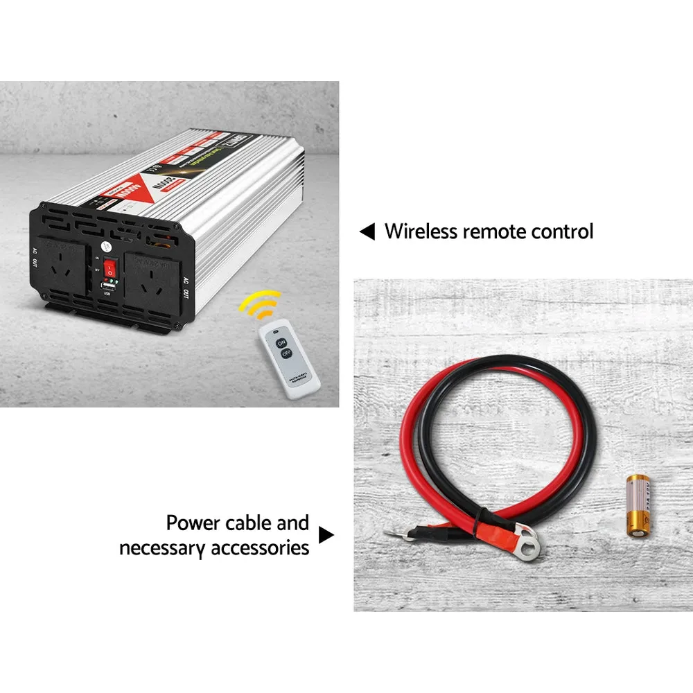 Power Inverter 2000W or 4000W Pure Sine Wave 12V-240V Camping Boat Caravan