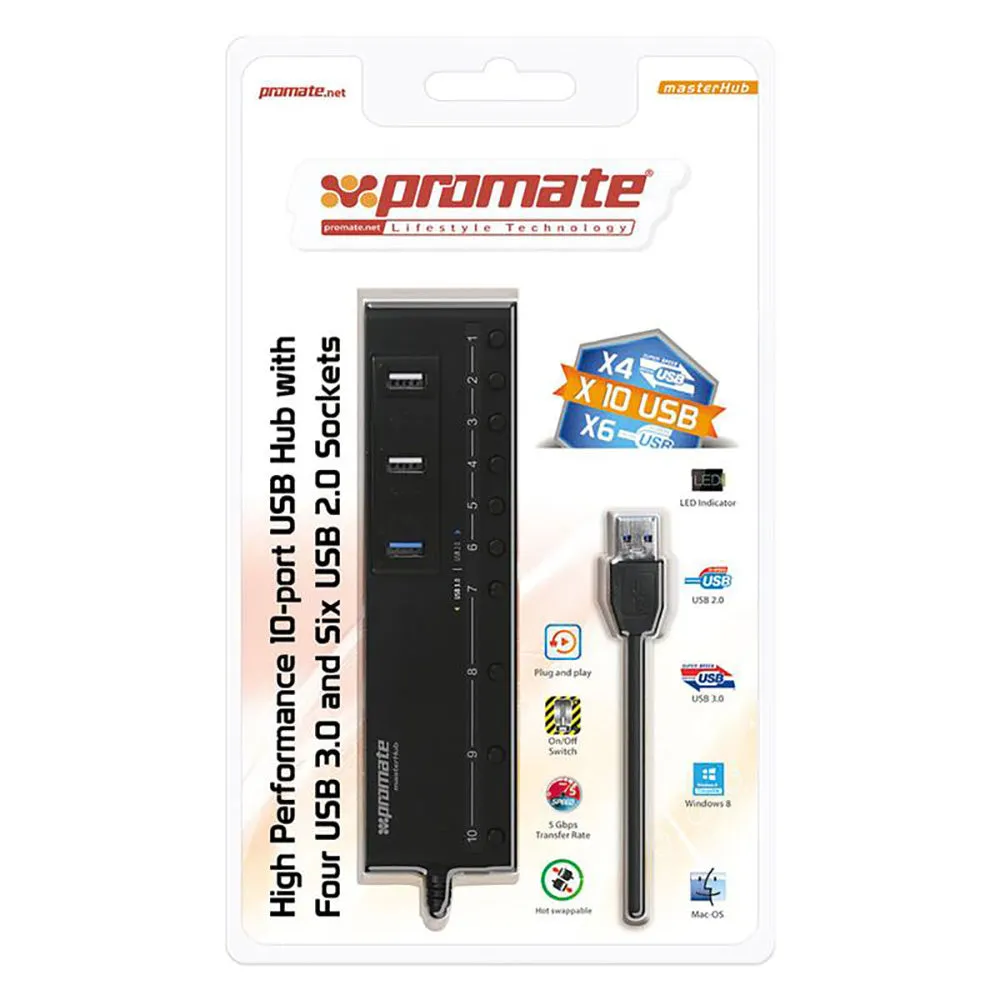Promate USB Master Hub 10ports