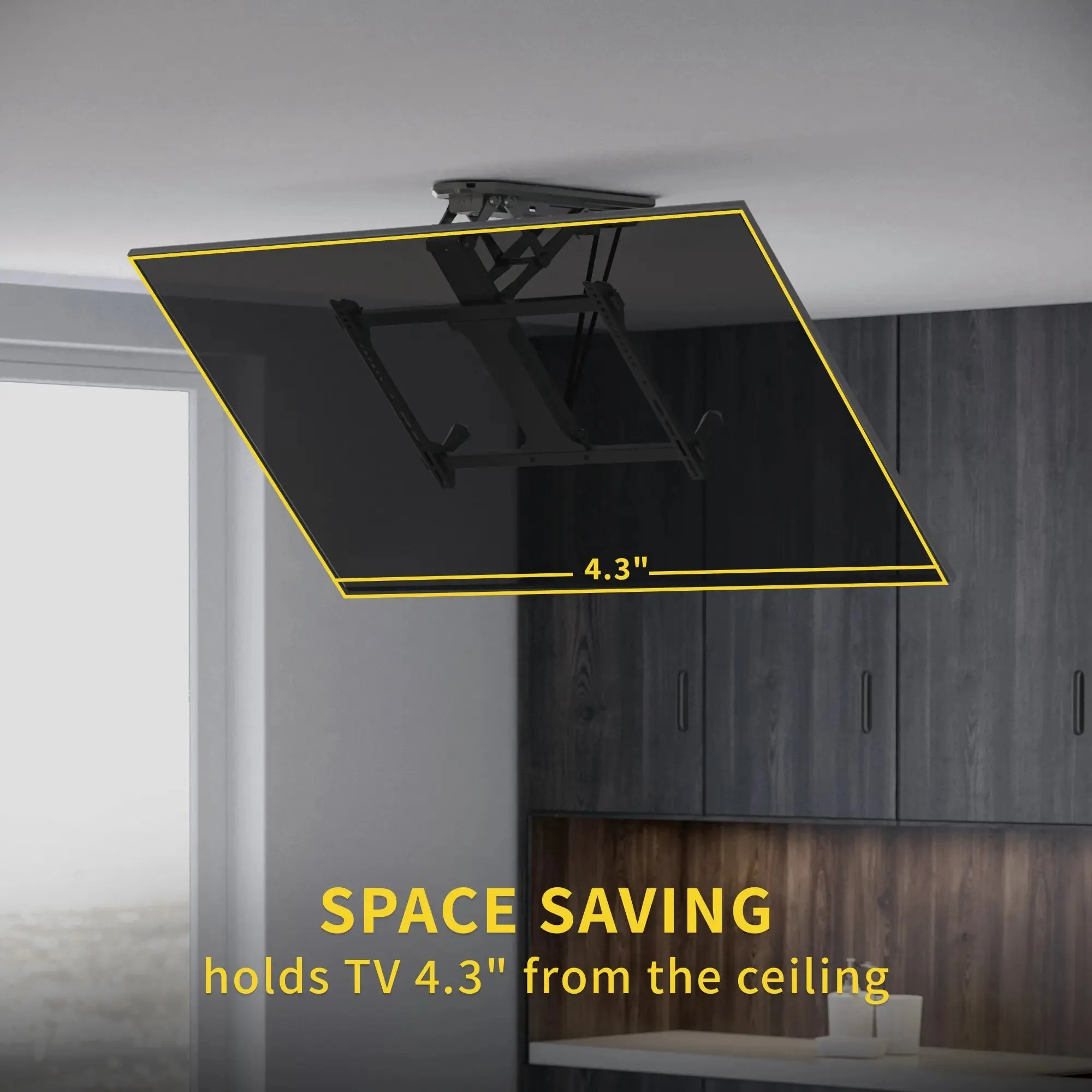 ProMounts Motorized Ceiling TV Mount for TVs 32" - 70" Up to 77 lbs with Smart App and Remote Control