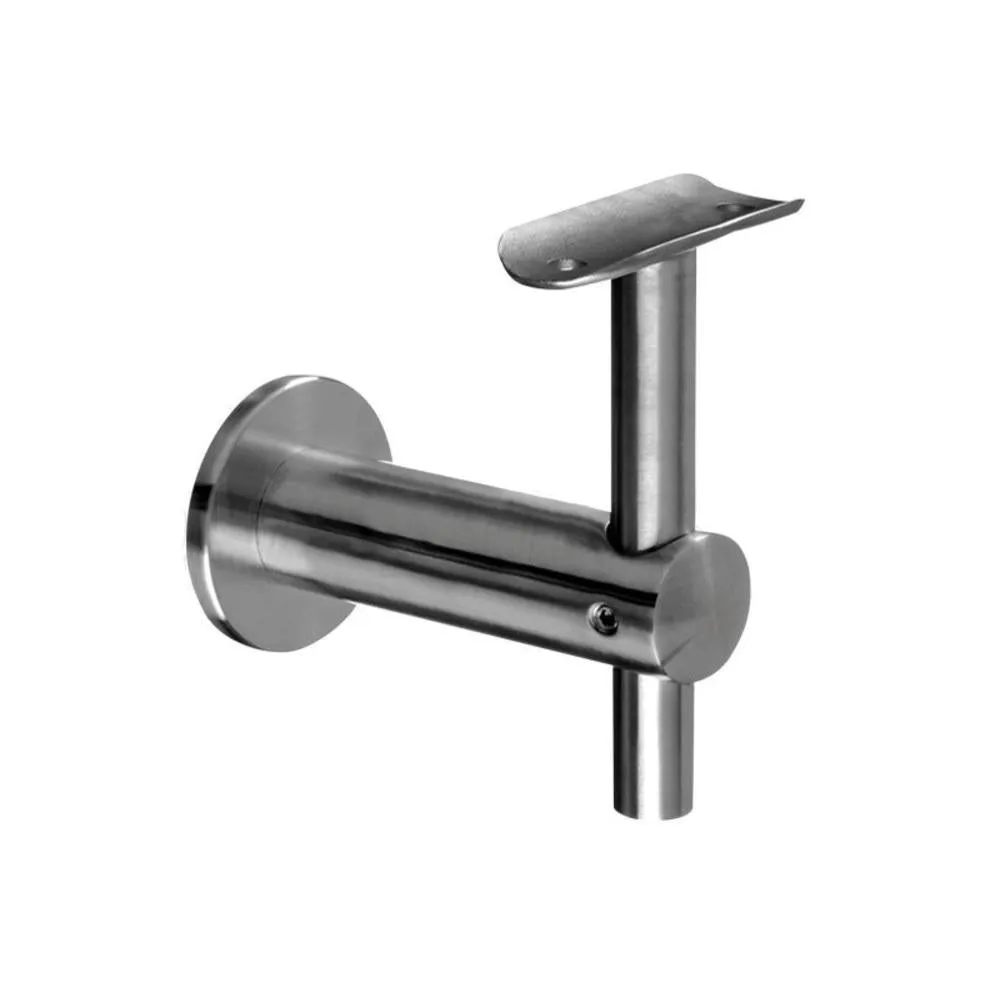 Q-Railing Bracket For Round Profile Handrail (Round Profile, Height Adjustable, Wall Mount) (1-1/2'' Diameter)