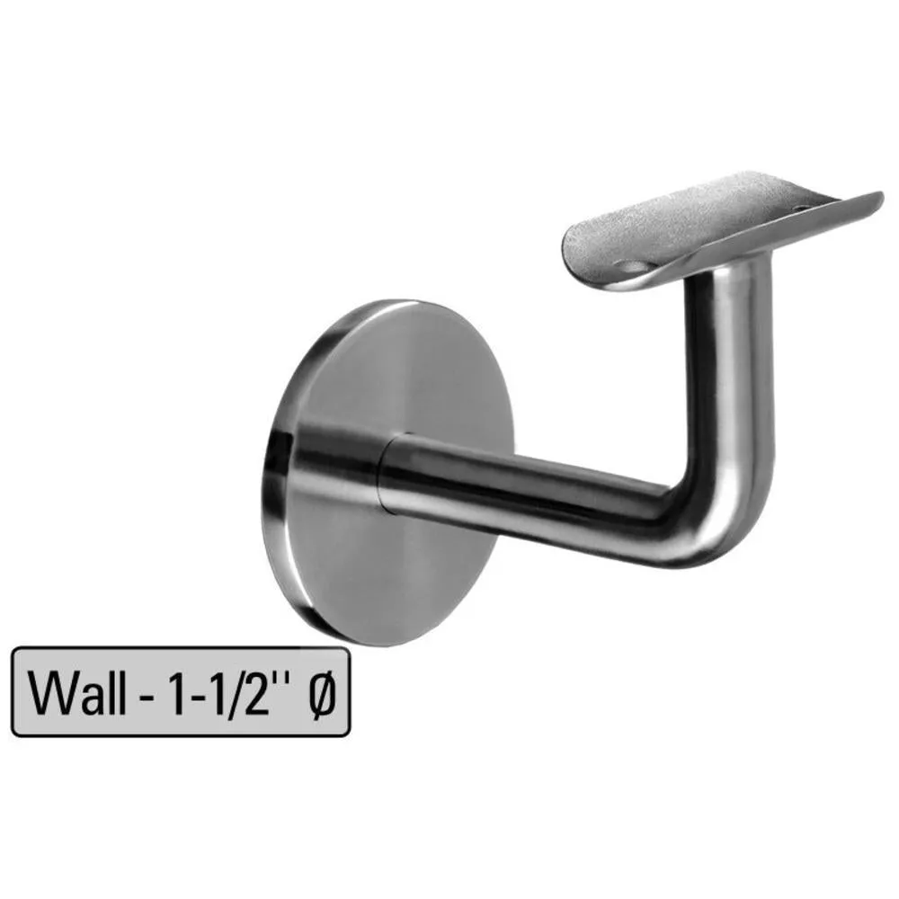 Q-railing Bracket For Round Profile Handrail (Round Profile, Non-adjustable, Wall Mount)