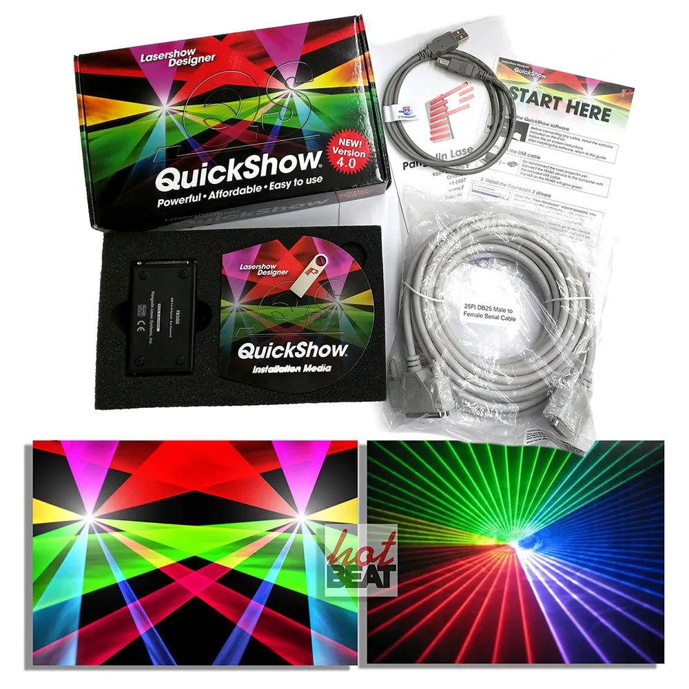 Quickshow 4 Pangolin LaserShow Designer Software   Interface   25 ft ILDA Cable