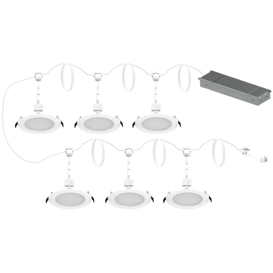 RAB DaisyKit6 6" 11W Downlight Wafer 6 Pack Selectable CCT