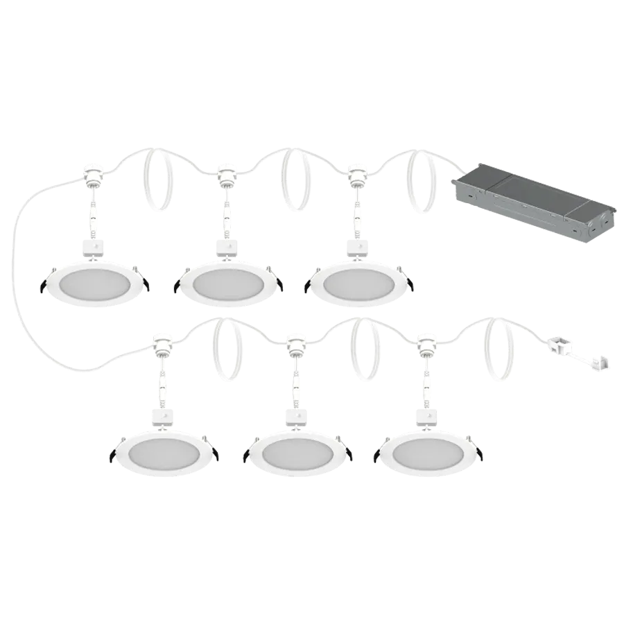 RAB DaisyKit6 6" 11W Downlight Wafer 6 Pack Selectable CCT