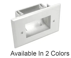 Recessed Low Voltage Cable Plate, Slim Fit Easy Mount