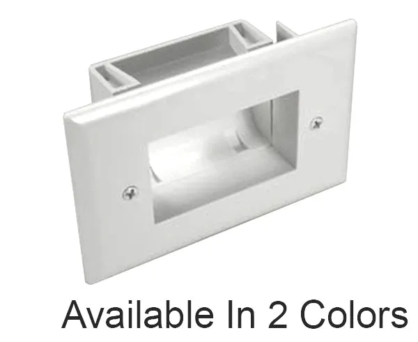 Recessed Low Voltage Cable Plate, Slim Fit Easy Mount