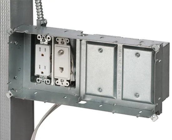 Recessed TV Box for Power and Low Voltage - Steel