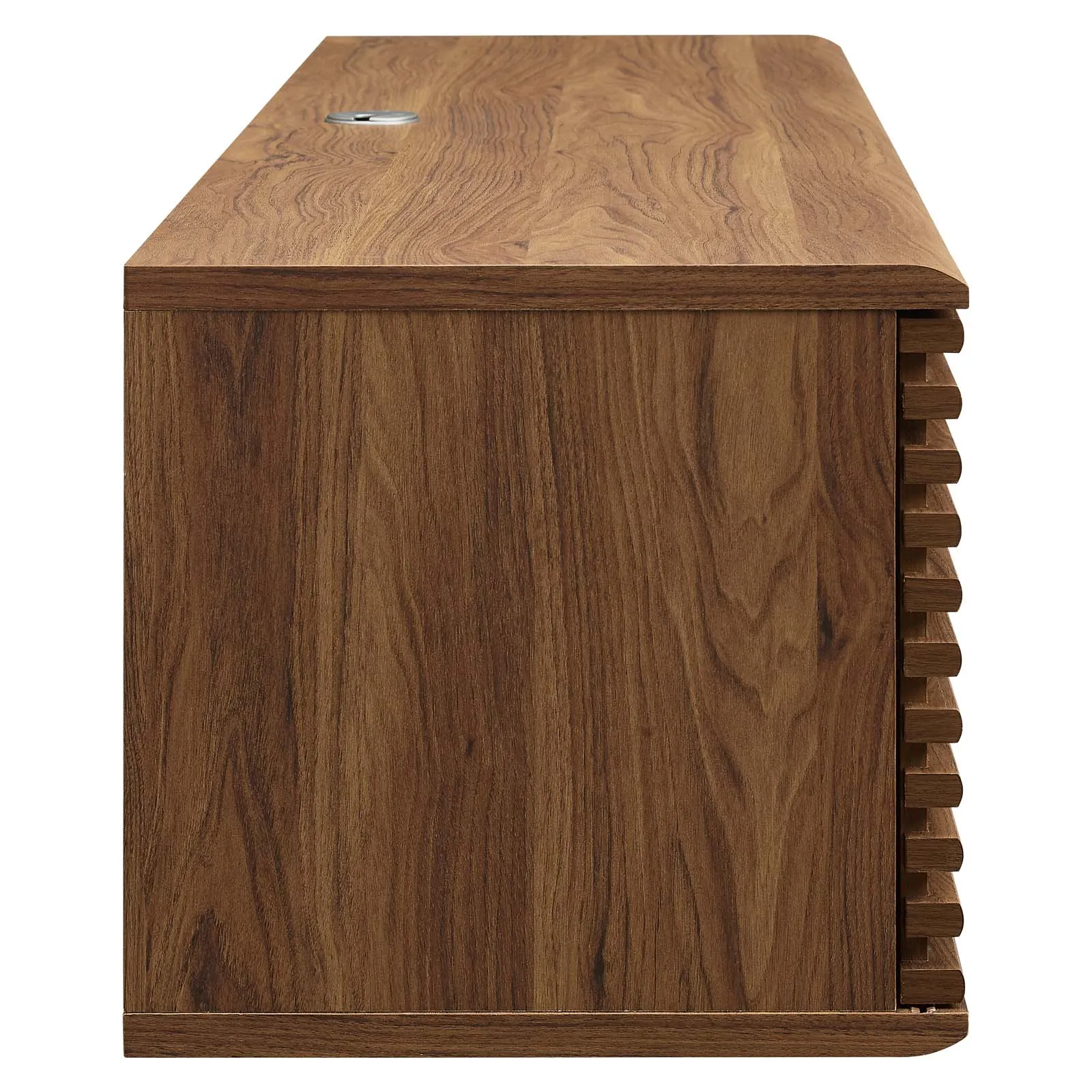 Render 60" Wall-Mount Media Console TV Stand Walnut EEI-4267-WAL
