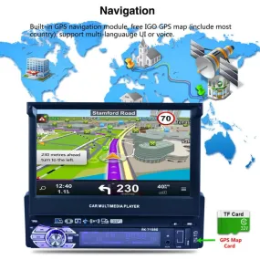 RK-7158G Professional 7 Inch Full Automatic HD Digital Touch Screen Car MP5 Player Car GPS Navigation Multimedia Player