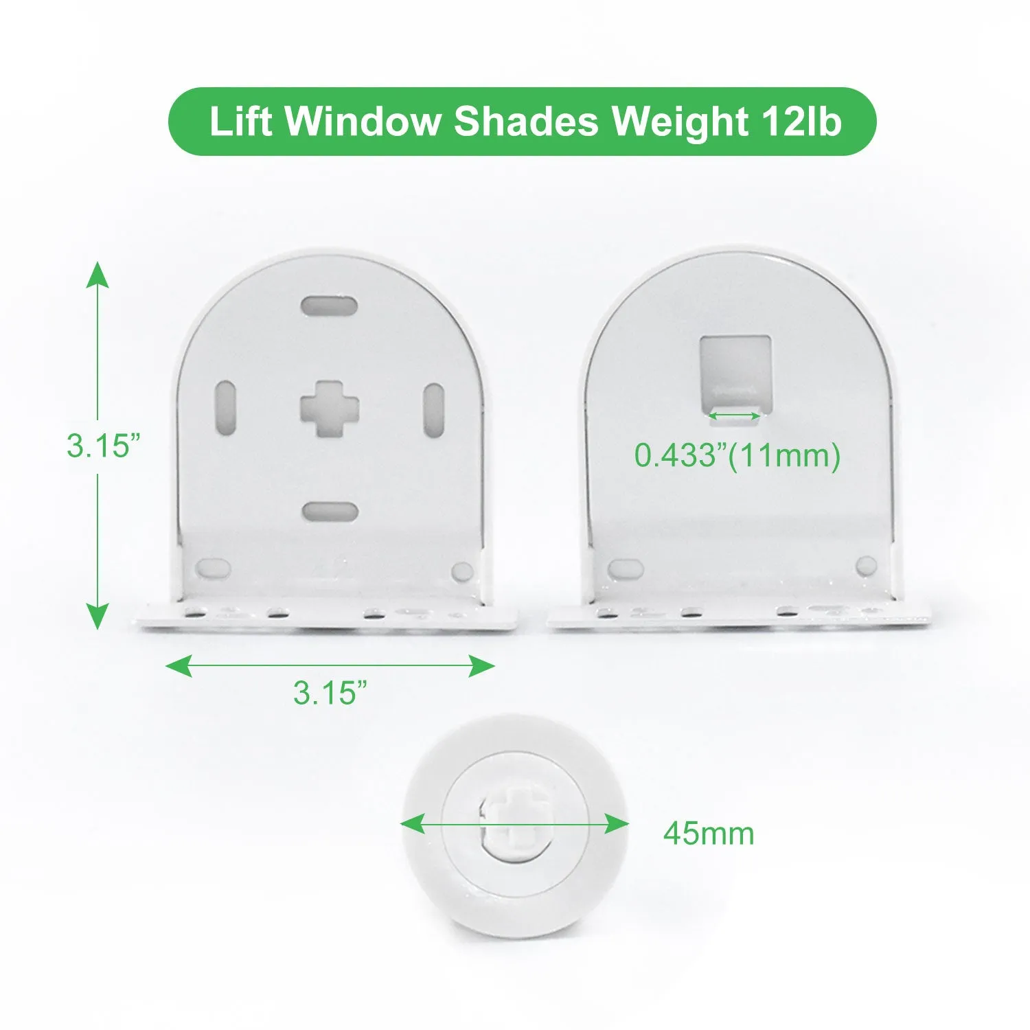 Rollerhouse Window Roller Blinds/Shade  Brackets for  Motorized Roller Blind/Shade 25mm-45mm Blinds Bracket