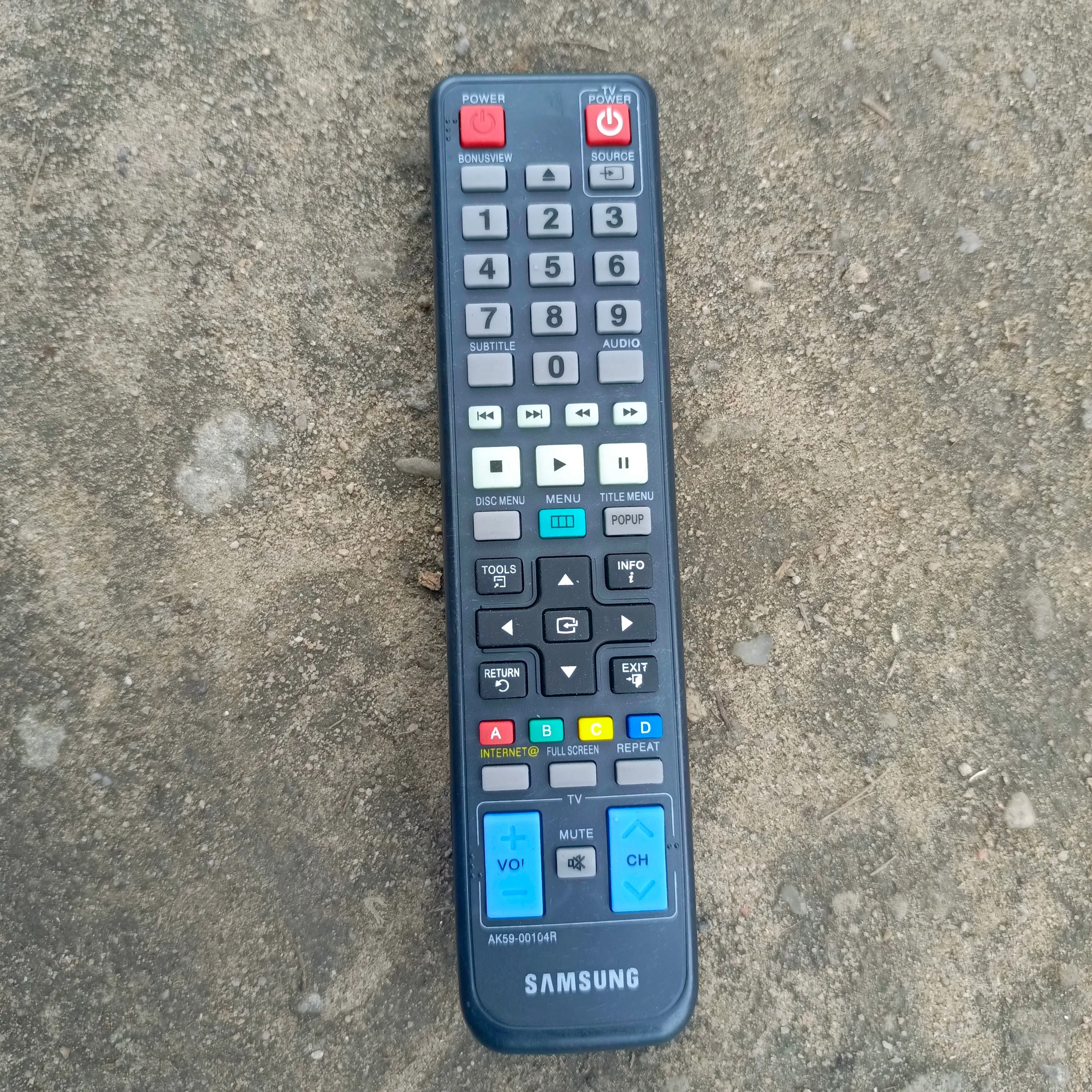 Samsung 3D Blu-ray DVD Player Remote Control (AK59-00104R)- Brand New