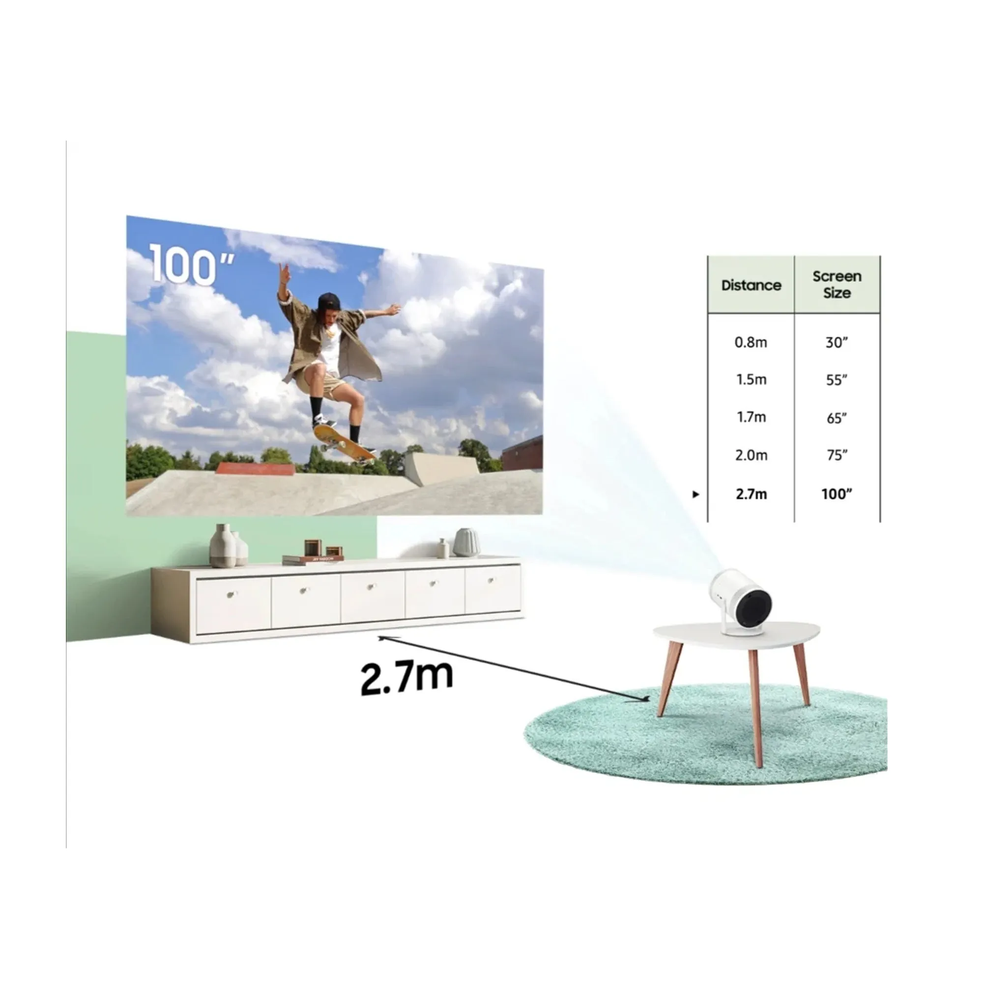 Samsung Smart Portable Projector White