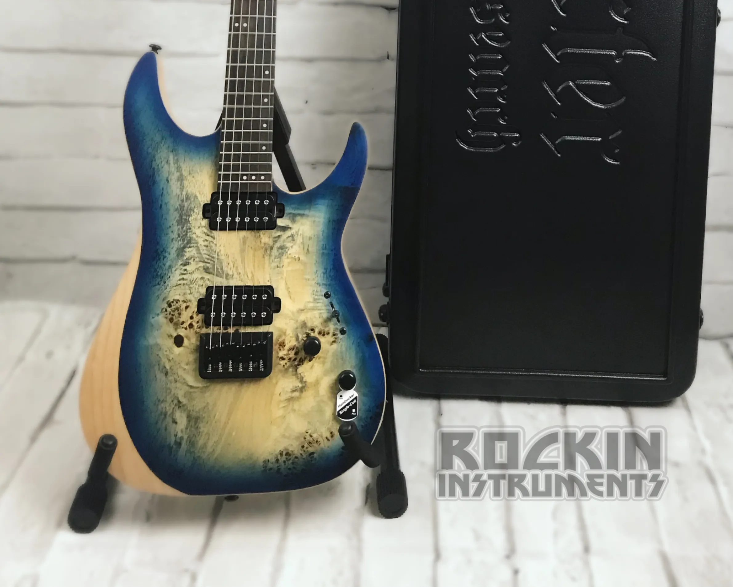 Schecter Reaper-6 Electric Guitar Bundle With Schecter SGR-1C Hardshell Case, Satin Sky Burst