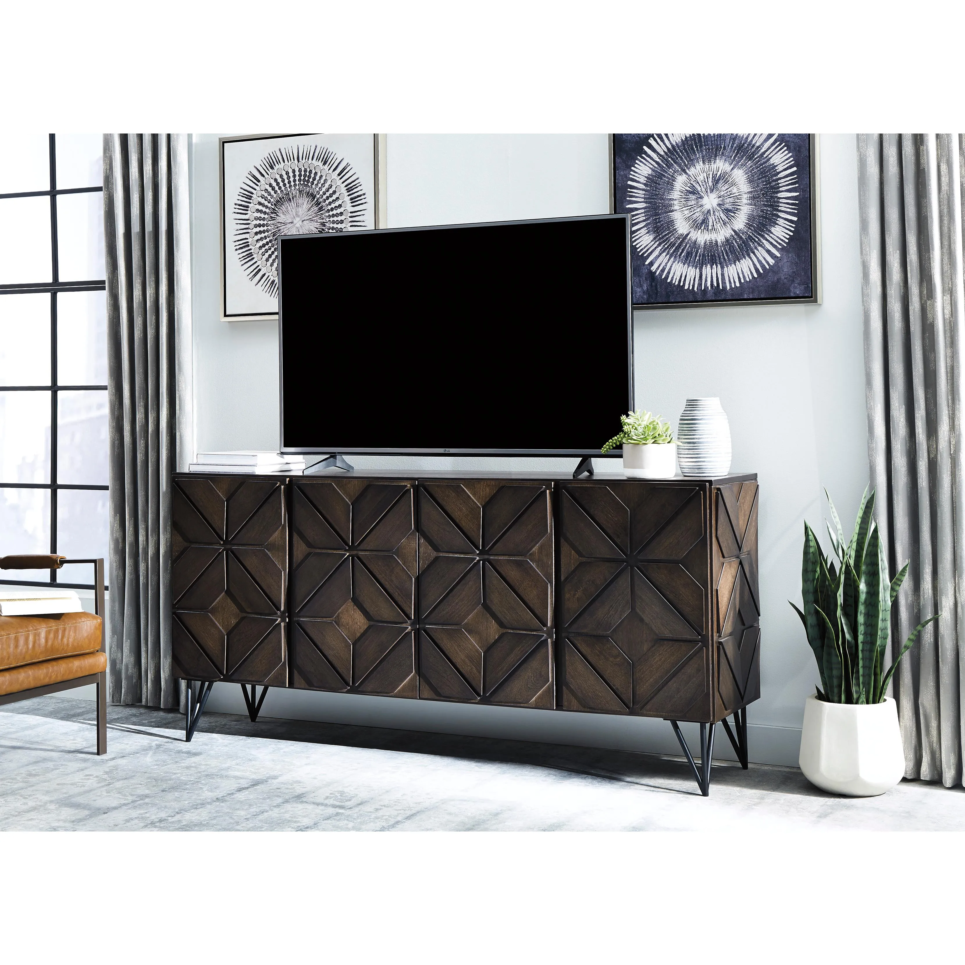 Signature Design by Ashley Chasinfield TV Stand with Cable Management W648-68