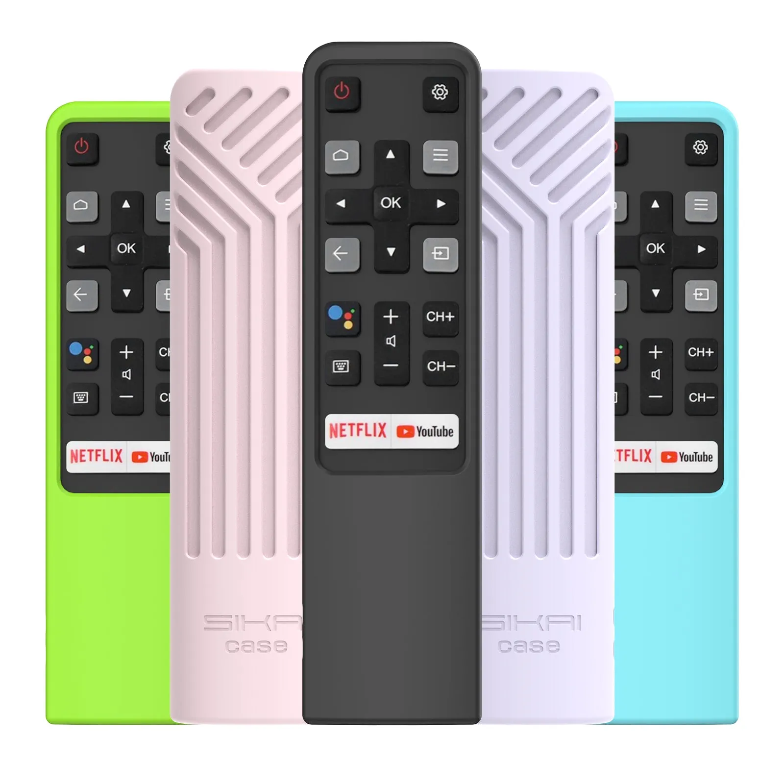SIKAI silicone case compatible with TCL RC802V remote control, remote control for TCL EP680 S434 S334 S330 S430 Series Android HDR TV Remote Cover