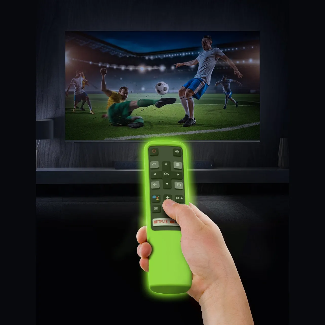 SIKAI silicone case compatible with TCL RC802V remote control, remote control for TCL EP680 S434 S334 S330 S430 Series Android HDR TV Remote Cover