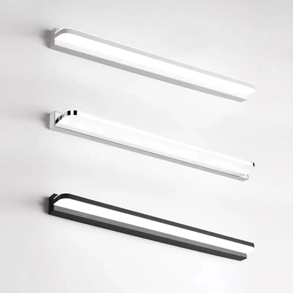 Simplicity Stainless Steel LED Vanity Wall Light with Rounded Corners
