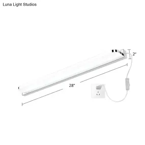 Simplicity Stainless Steel LED Vanity Wall Light with Rounded Corners