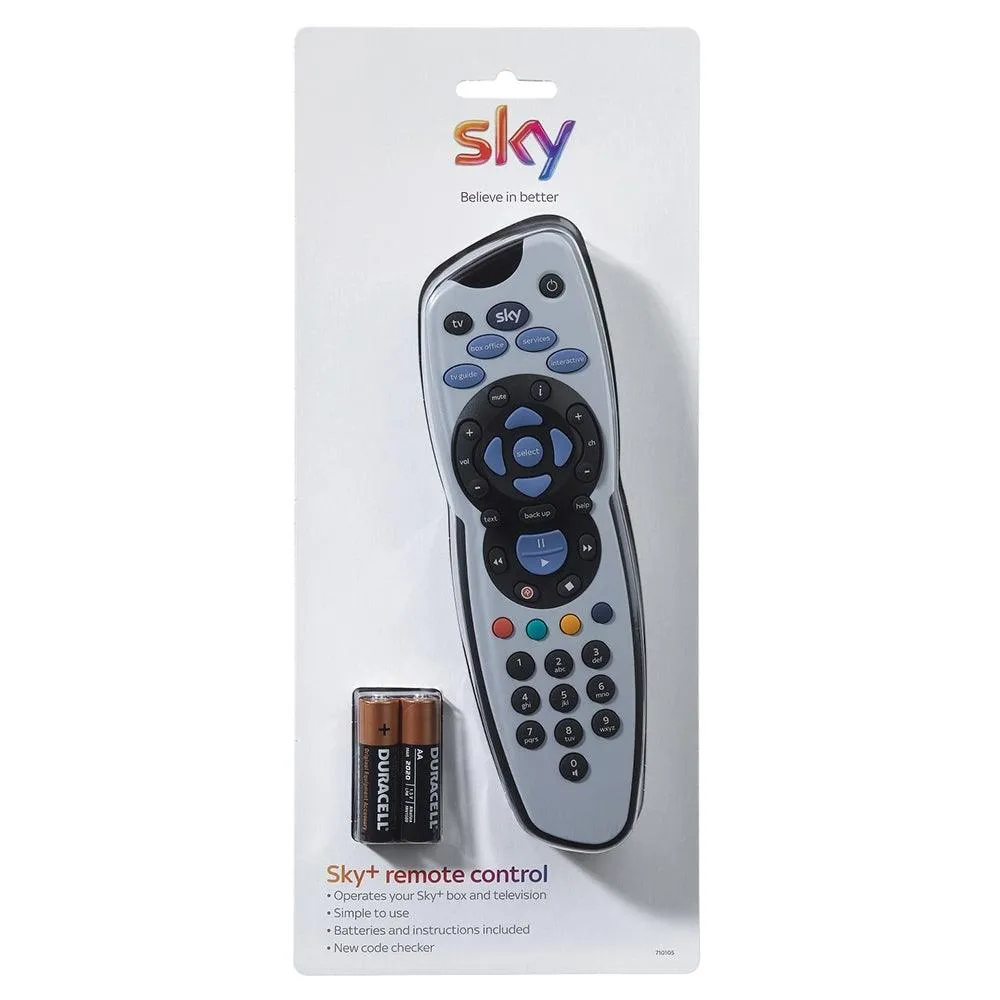 Sky Plus TV Remote Control - Grey | SKY111