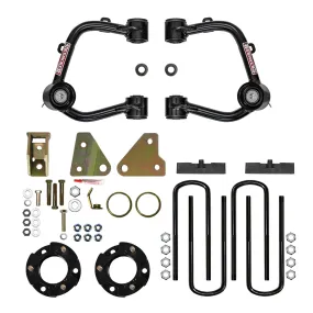 Skyjacker Suspension Lift Kit - 3-1/2 in Lift - Control Arms / Hardware / Riser Blocks / Shocks / Spacers - Ford Midsize Truck 2019-20 FR20350P