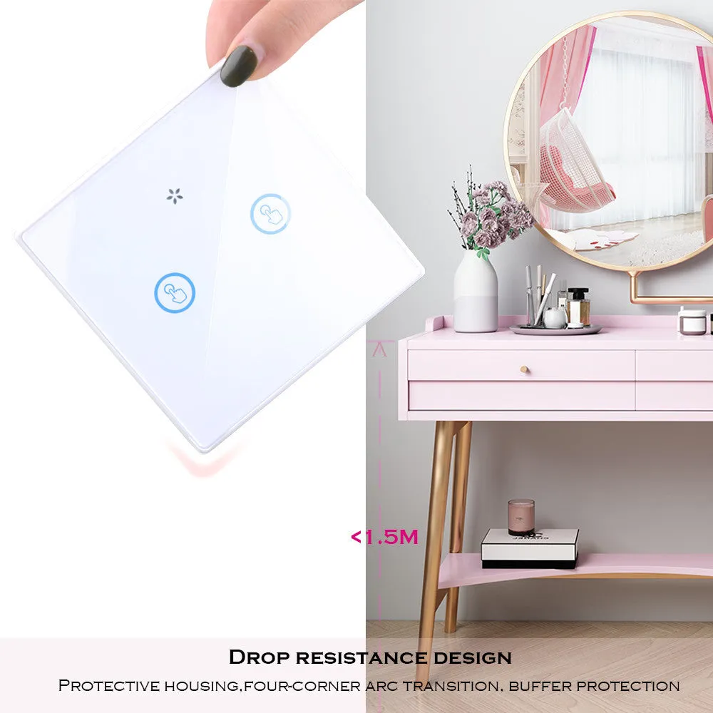 SMATRUL smart Wireless touch Switch Light RF Remote Control Glass Screen 1 2 3 gang Wall Panel button 110V 220 Receiver led Lamp