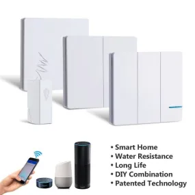 Smernit Wireless Switch 220v Smart Wifi Wall Switch Wireless Remote Control light Switches Waterproof Touch Push Button Switch