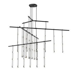Sonneman S1D48K Suspenders  4-Tier Tri-Bar with Crystal Ladder Light Luminaires