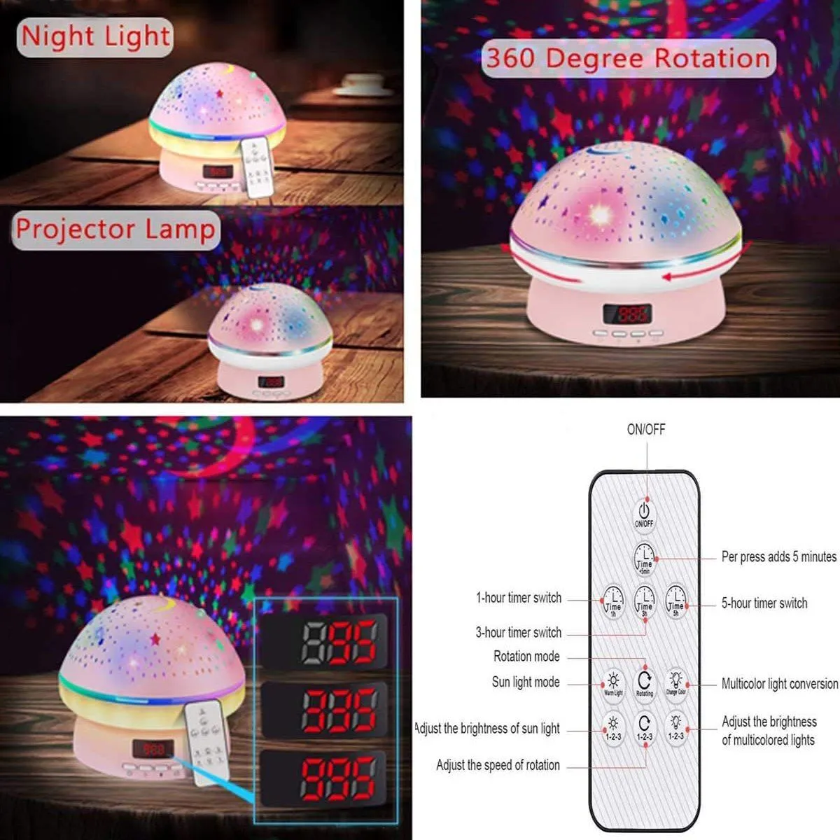 Star Projector Night Light for Kids