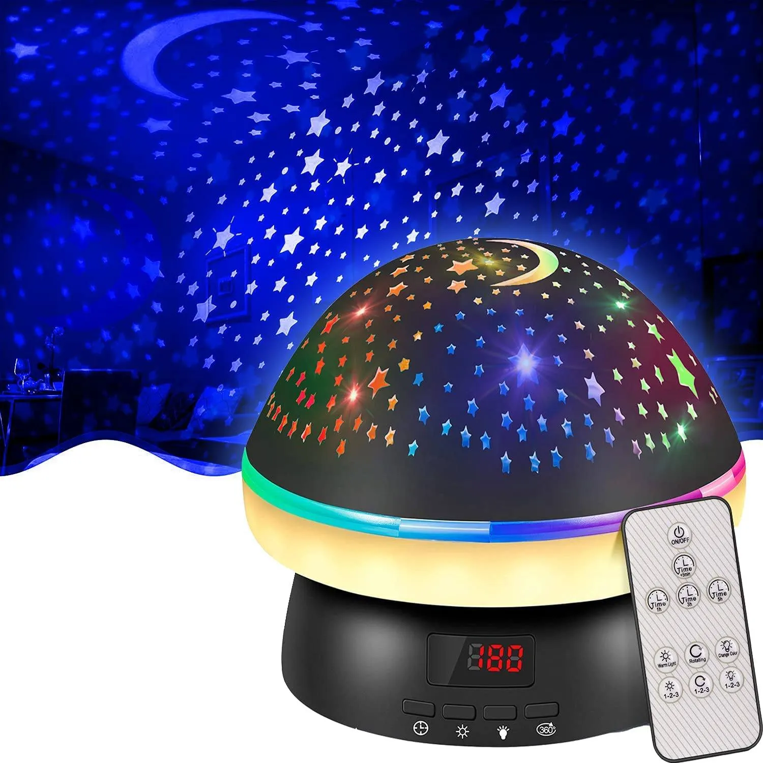 Star Projector Night Light for Kids