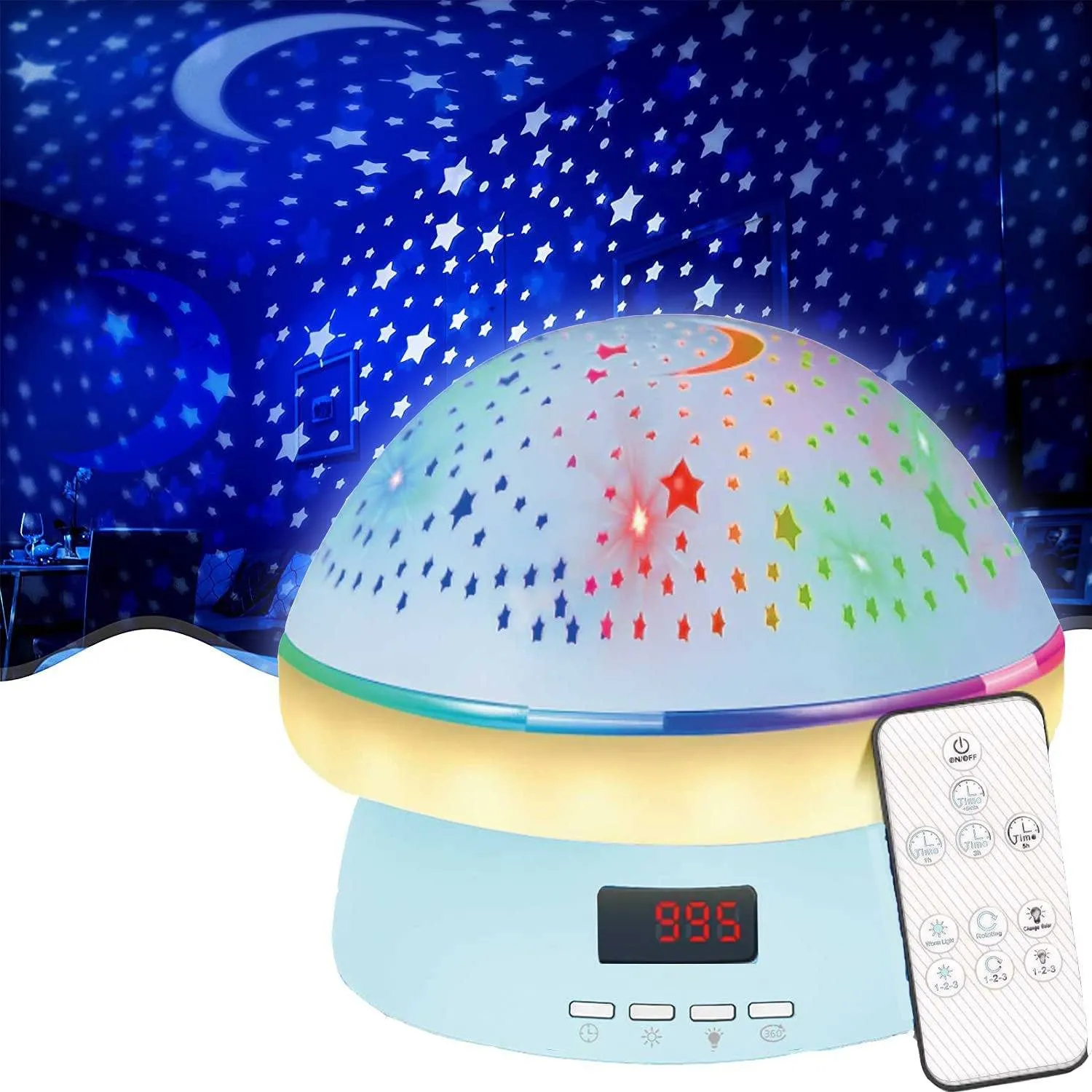 Star Projector Night Light for Kids