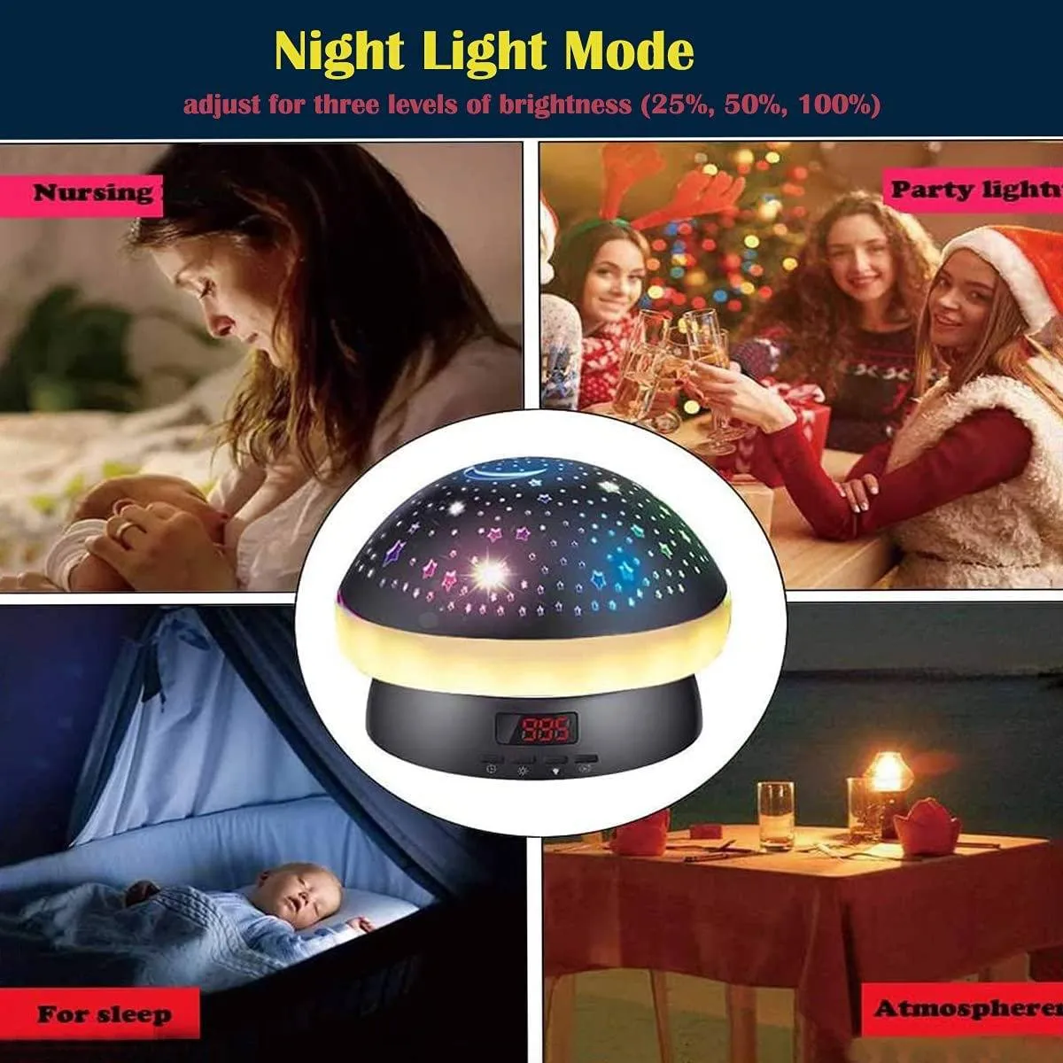 Star Projector Night Light for Kids