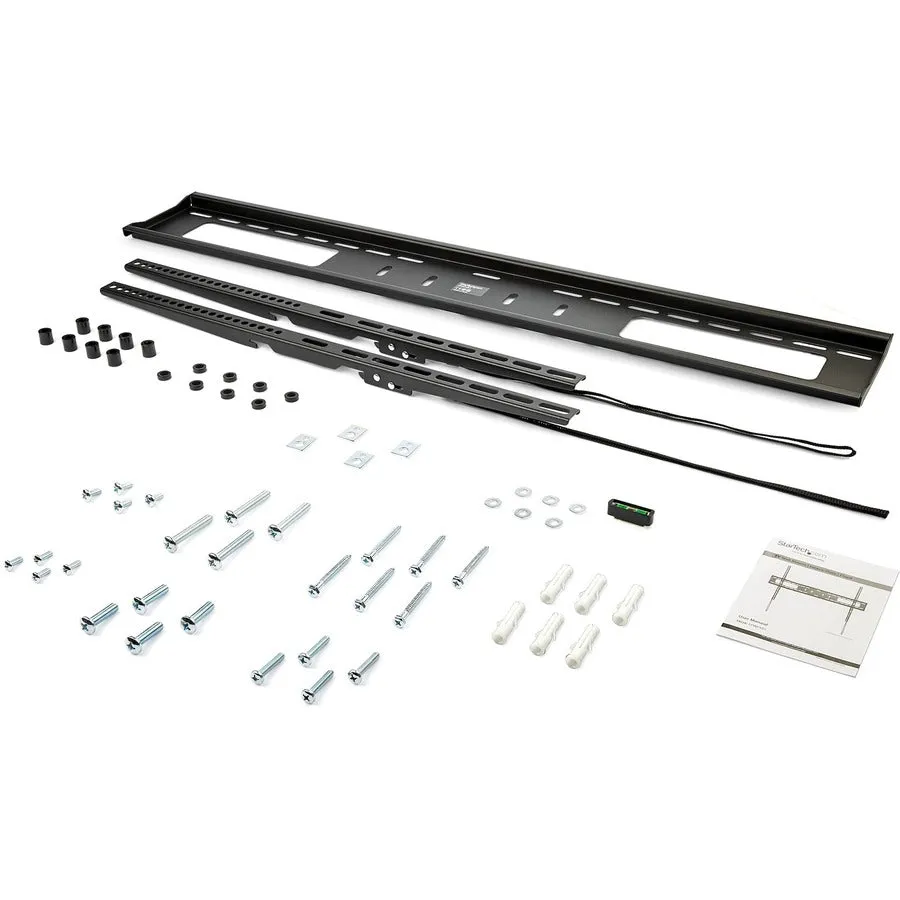 StarTech.com FPWFXB1 Flat Screen TV Wall Mount - Fixed - For 60" to 100" VESA Mount TVs - Steel - Heavy Duty TV Wall Mount - Low-Profile Design - Fits Curved TVs