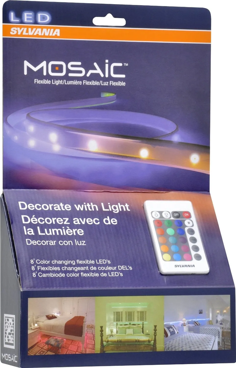 Sylvania  72344 Strip Lights Mosaic Flexible Starter Kit, Color changing, 14"