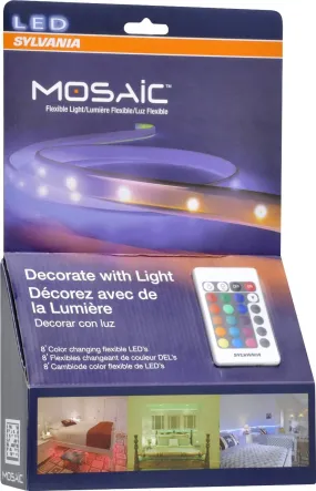 Sylvania  72344 Strip Lights Mosaic Flexible Starter Kit, Color changing, 14"