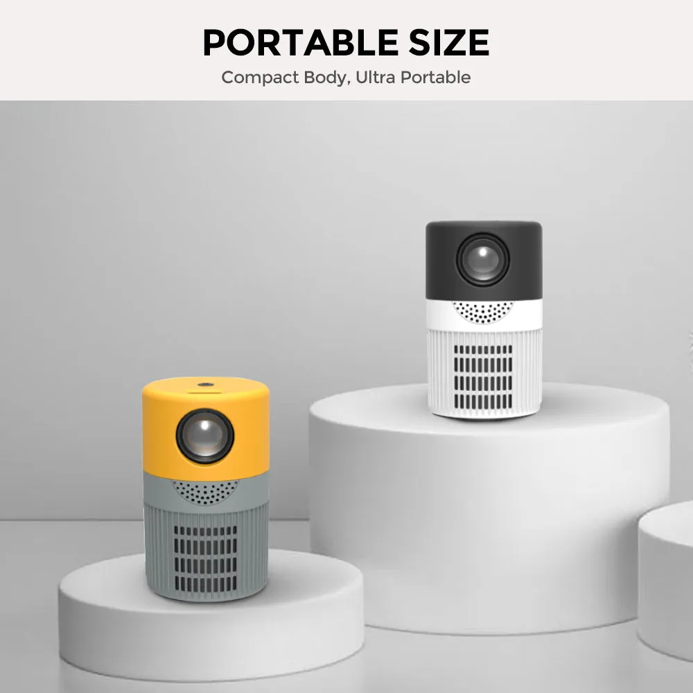 T400 Mini HD Projector | Portable Home Theater Outdoor Video Projector -white