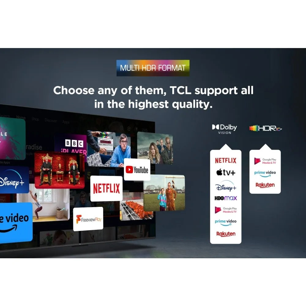 TCL 43P755K 43 Inch P755K 4K UHD HDR LED Smart Android TV 2024