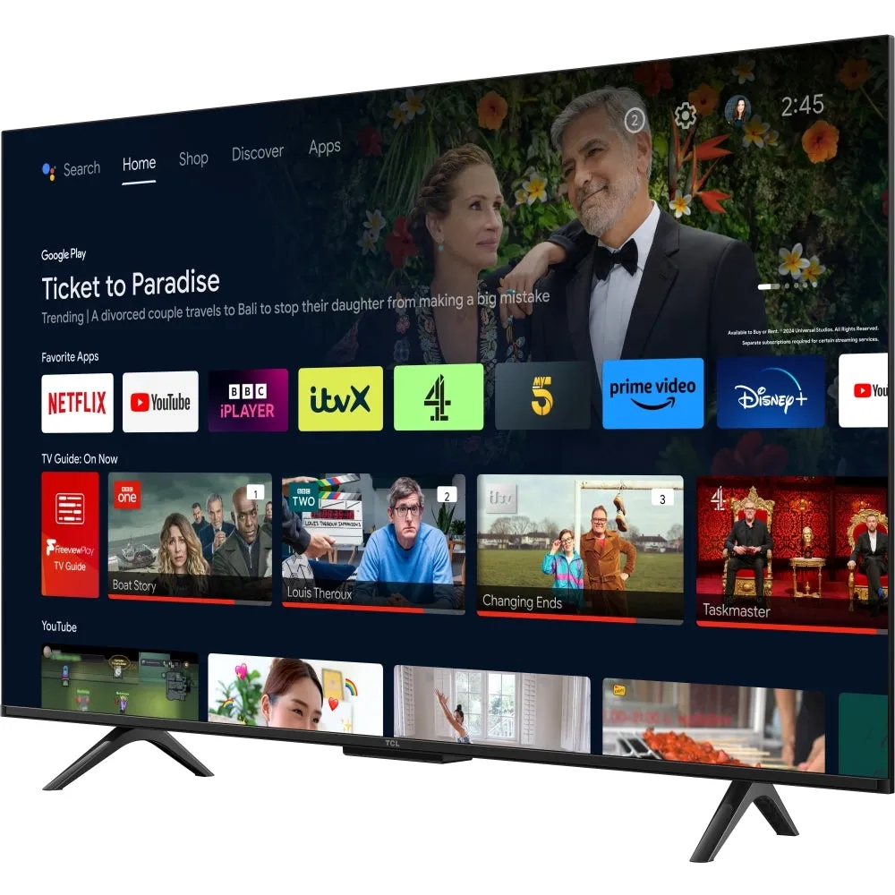 TCL 43P755K 43 Inch P755K 4K UHD HDR LED Smart Android TV 2024