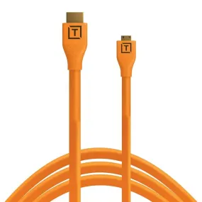 Tetherpro HDMI Micro To HDMI 2.0 4.6m Orange